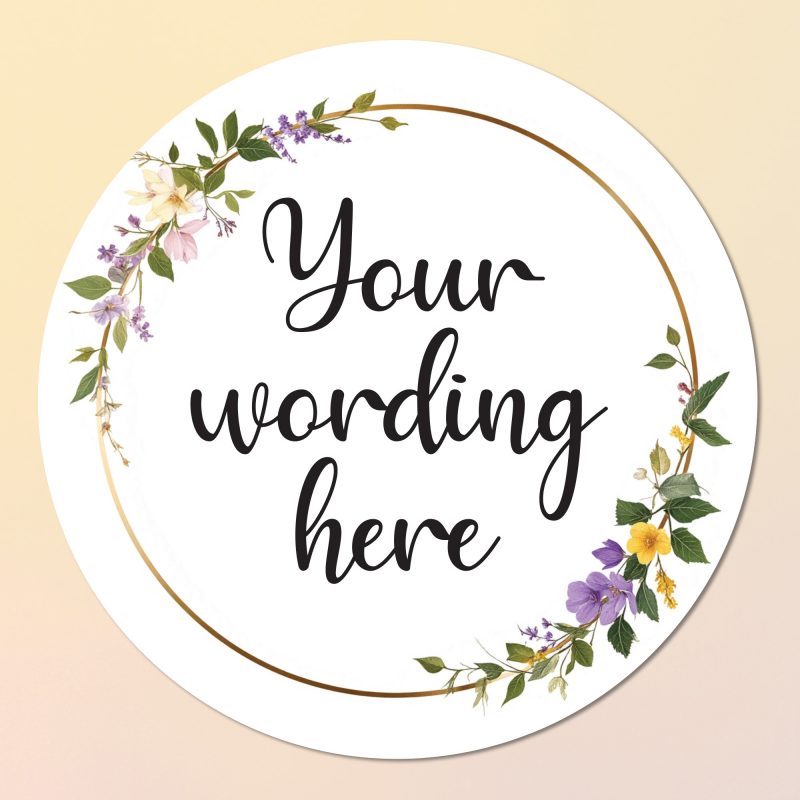 Custom text stickers