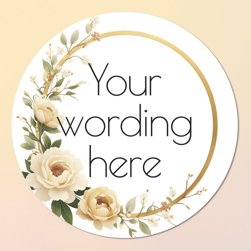 Custom text stickers