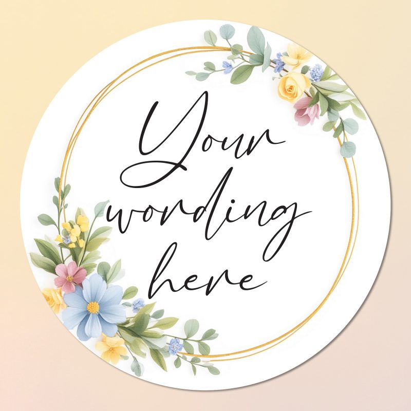 Custom text stickers