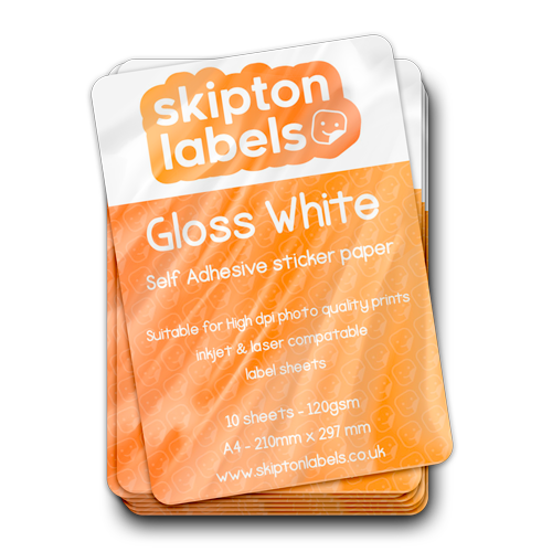 Gloss white sticker paper
