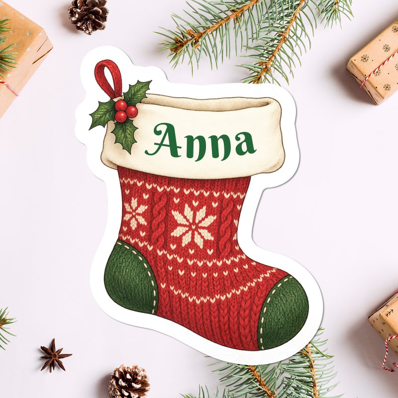 Personalised Christmas Stocking Stickers