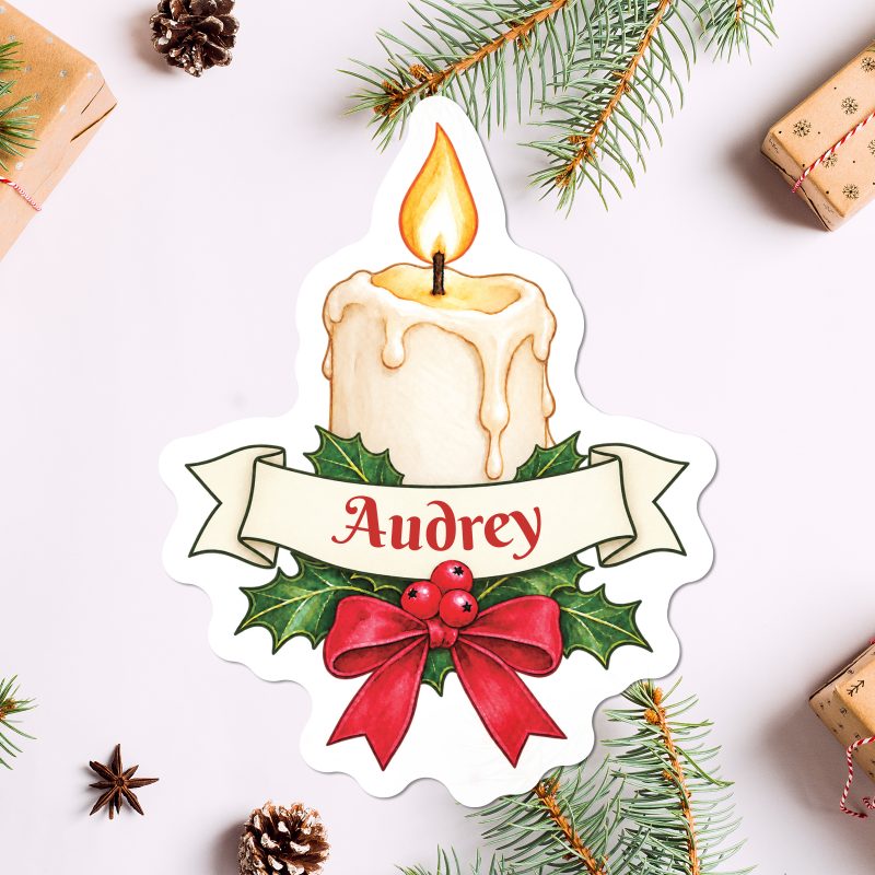 Personalised Christmas Candle Stickers