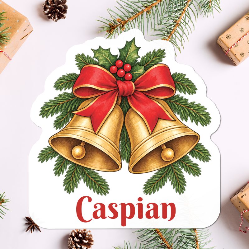 Personalised Christmas Bells Stickers