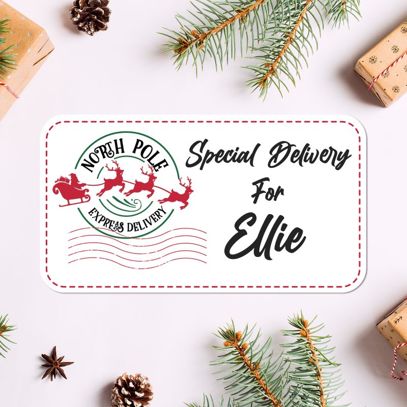 North Pole Special Delivery Stickers