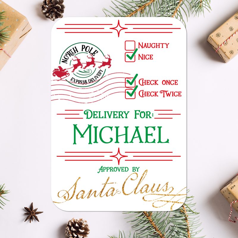 Personalised Santa Delivery Stickers