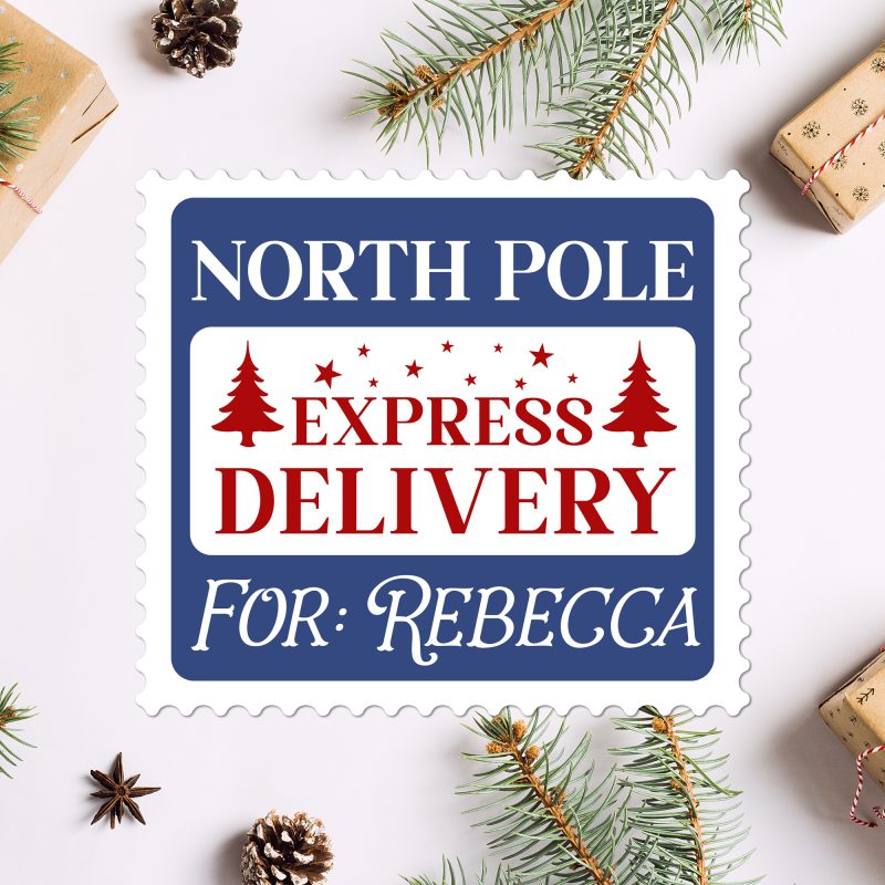 Personalised North Pole Express Stickers