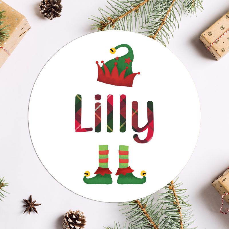 Personalised Christmas Elf Stickers