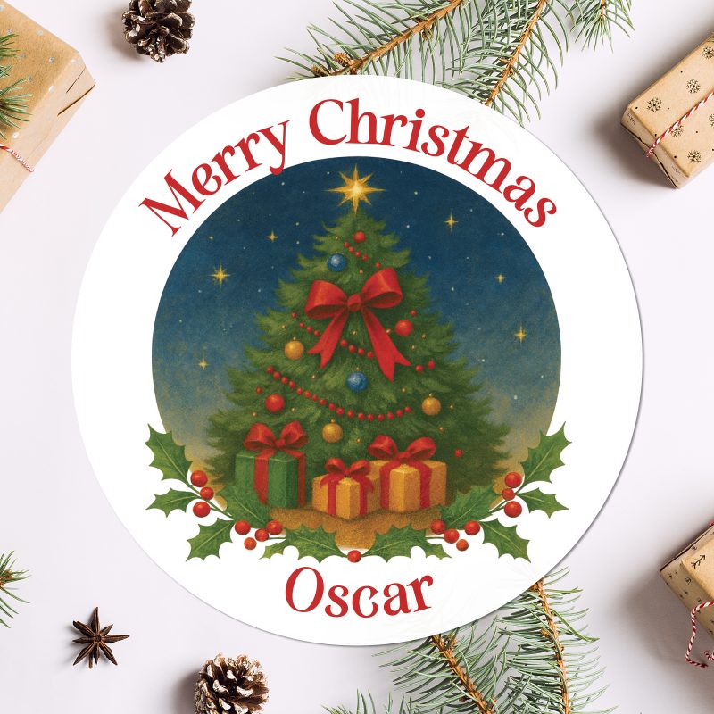 Personalised Christmas Tree Stickers